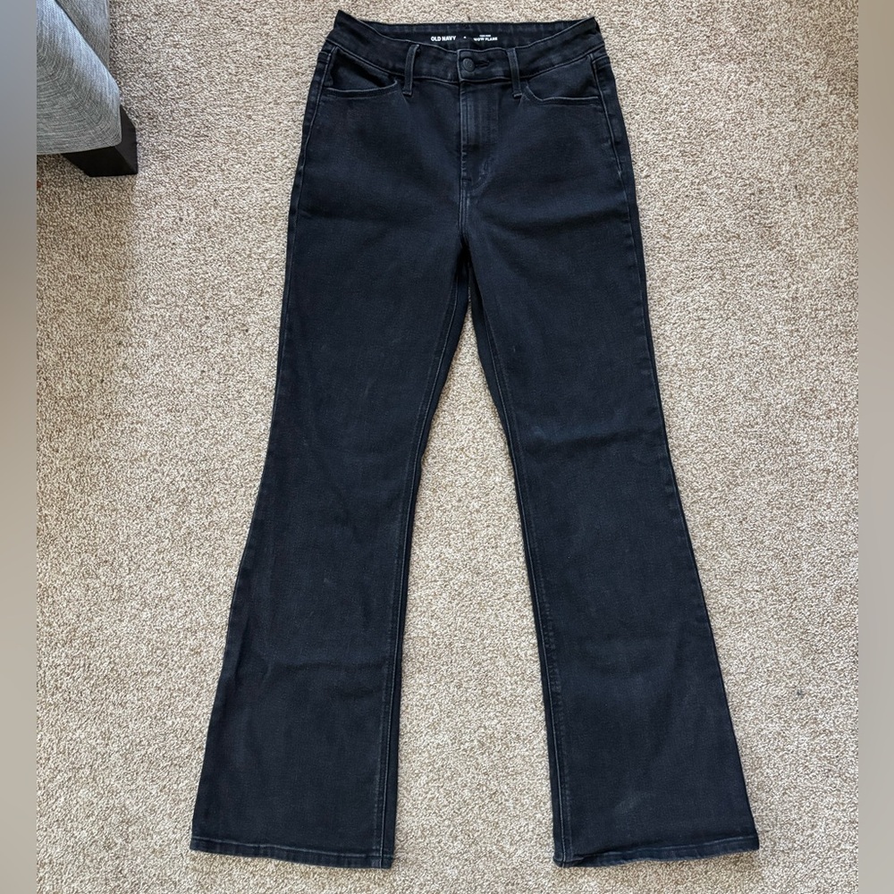 Old Navy Black Flare Wide Leg Jeans